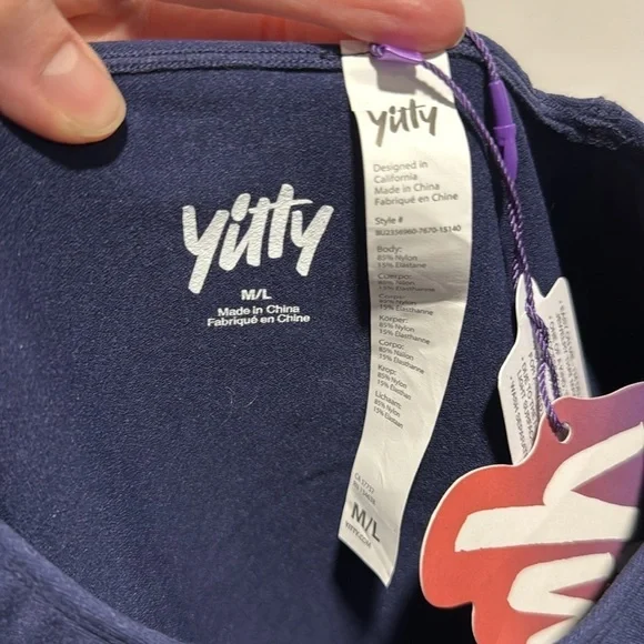 Yitty Fabletics Nearly Naked Shapewear Long Sleeve Bodysuit, Wild Nights M/L NWT - Picture 8 of 10